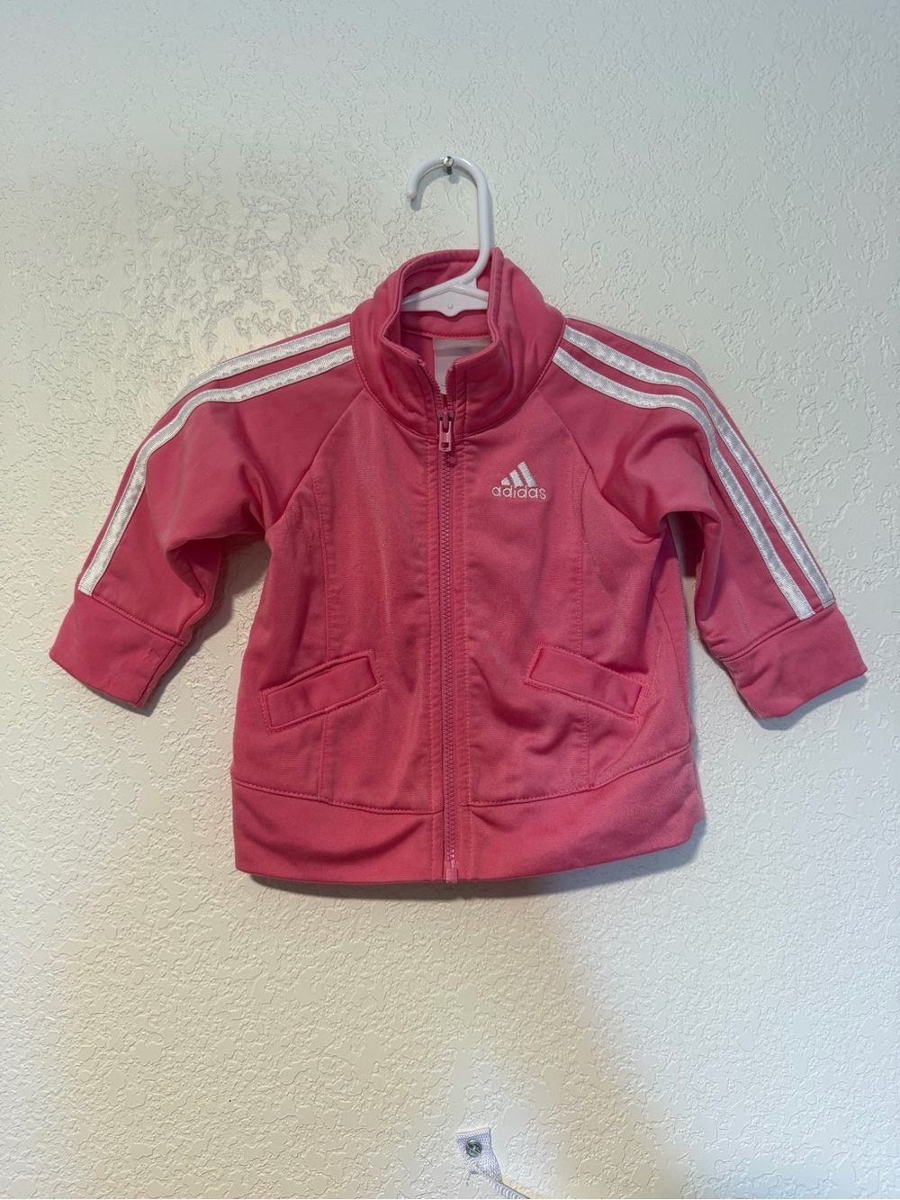 Adidas Baby Girl Zip Up Pink Track Jacket 6 Months
